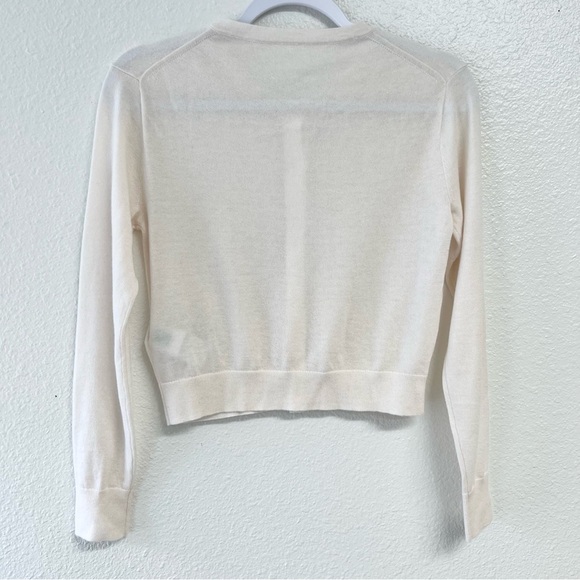 J. Crew Featherweight cashmere cardigan in Snow Ivory Size XXS - Picture 8 of 11